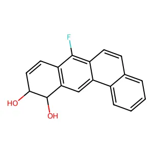 (10R-trans)-7-Fluoro-10,11-dihydrobenz(a)anthracene-10,11-diol structure