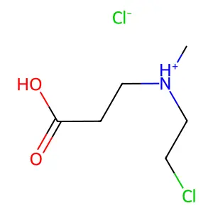 beta-Alanine, N-(2-chloroethyl)-N-methyl-, hydrochloride structure