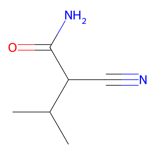 2-Cyano-3-methylbutanamide structure