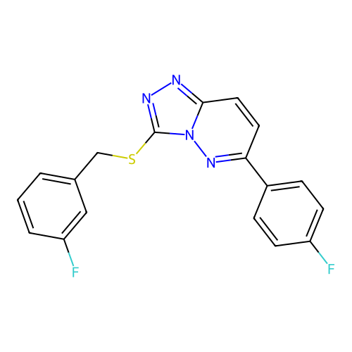 3-((3-Fluorobenzyl)thio)-6-(4-fluorophenyl)-[1,2,4]triazolo[4,3-b]pyridazine structure
