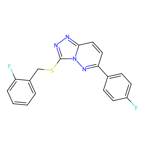 3-((2-Fluorobenzyl)thio)-6-(4-fluorophenyl)-[1,2,4]triazolo[4,3-b]pyridazine structure