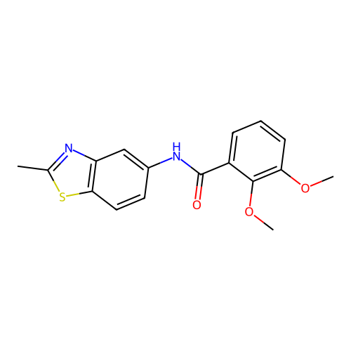 2,3-dimethoxy-N-(2-methyl-1,3-benzothiazol-5-yl)benzamide structure