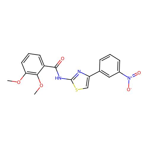 2,3-dimethoxy-N-[4-(3-nitrophenyl)-1,3-thiazol-2-yl]benzamide structure