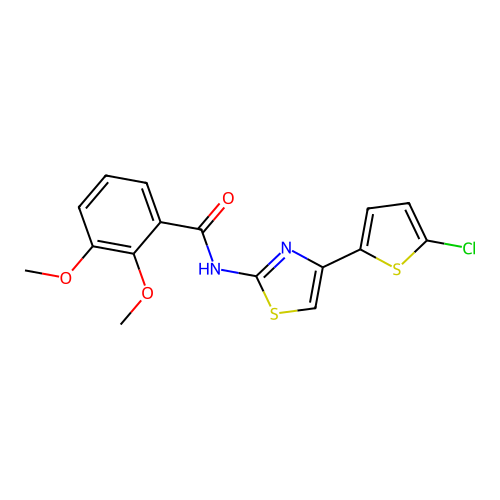 N-[4-(5-chlorothiophen-2-yl)-1,3-thiazol-2-yl]-2,3-dimethoxybenzamide structure