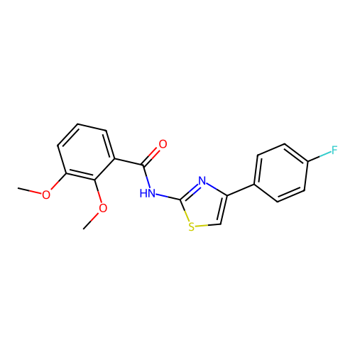 N-[4-(4-fluorophenyl)-1,3-thiazol-2-yl]-2,3-dimethoxybenzamide structure