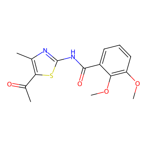 N-(5-acetyl-4-methyl-1,3-thiazol-2-yl)-2,3-dimethoxybenzamide structure