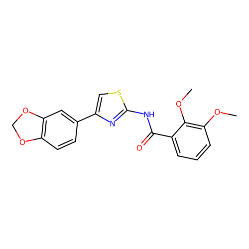 N-(4-(benzo[d][1,3]dioxol-5-yl)thiazol-2-yl)-2,3-dimethoxybenzamide structure
