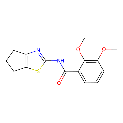 N-(5,6-dihydro-4H-cyclopenta[d]thiazol-2-yl)-2,3-dimethoxybenzamide structure