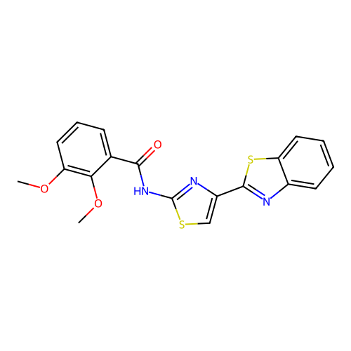 N-[4-(1,3-benzothiazol-2-yl)-1,3-thiazol-2-yl]-2,3-dimethoxybenzamide structure