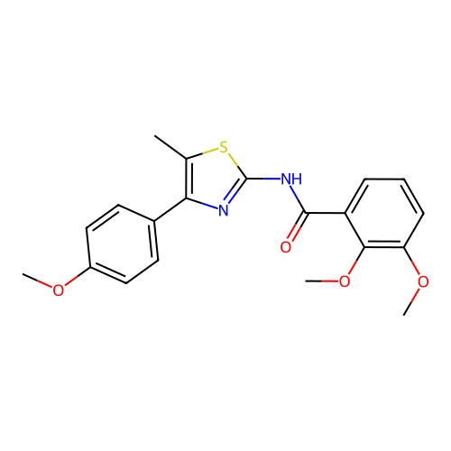 2,3-dimethoxy-N-[4-(4-methoxyphenyl)-5-methyl-1,3-thiazol-2-yl]benzamide structure