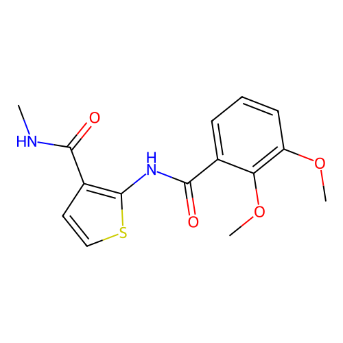 2-(2,3-dimethoxybenzamido)-N-methylthiophene-3-carboxamide structure