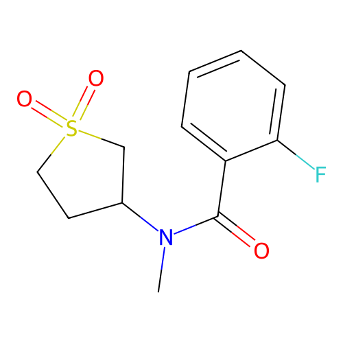 N-(1,1-dioxothiolan-3-yl)-2-fluoro-N-methylbenzamide structure
