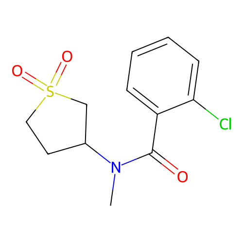 2-chloro-N-(1,1-dioxidotetrahydrothiophen-3-yl)-N-methylbenzamide structure