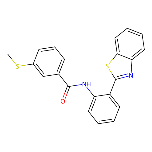 N-(2-(benzo[d]thiazol-2-yl)phenyl)-3-(methylthio)benzamide structure
