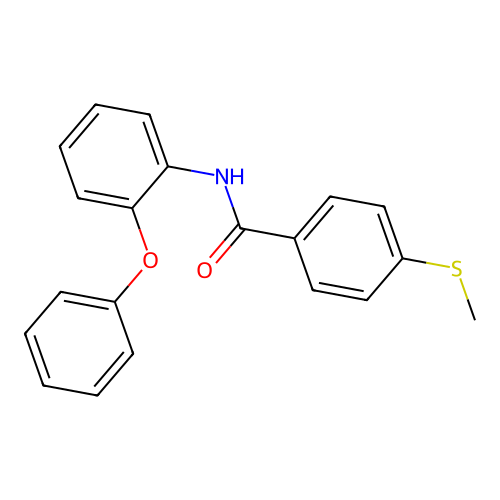 4-(methylthio)-N-(2-phenoxyphenyl)benzamide structure