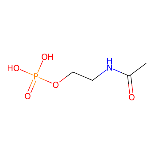 2-Acetamidoethyl dihydrogen phosphate structure