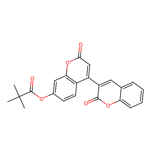 [2-Oxo-4-(2-oxochromen-3-yl)chromen-7-yl] 2,2-dimethylpropanoate structure