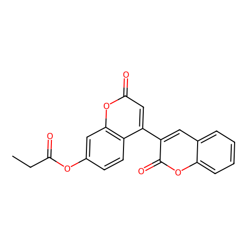 2-Oxo-4-(2-oxochromen-3-yl)chromen-7-yl propanoate structure