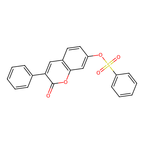 2-oxo-3-phenyl-2H-chromen-7-yl benzenesulfonate structure