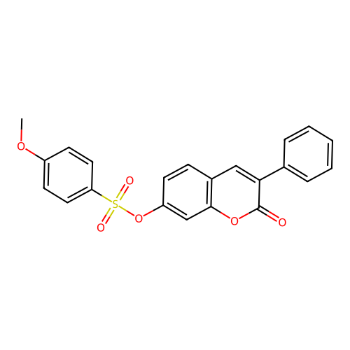 2-oxo-3-phenyl-2H-chromen-7-yl 4-methoxybenzenesulfonate structure