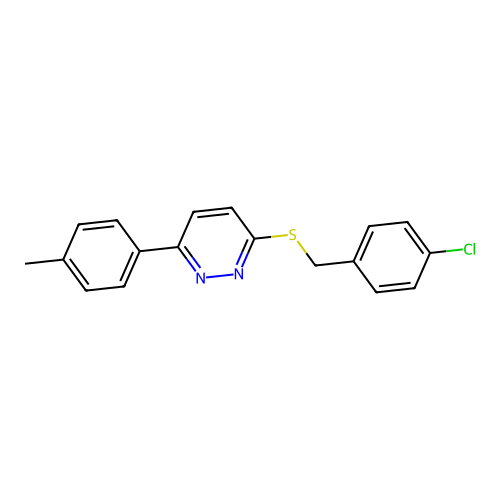 3-((4-Chlorobenzyl)thio)-6-(p-tolyl)pyridazine structure