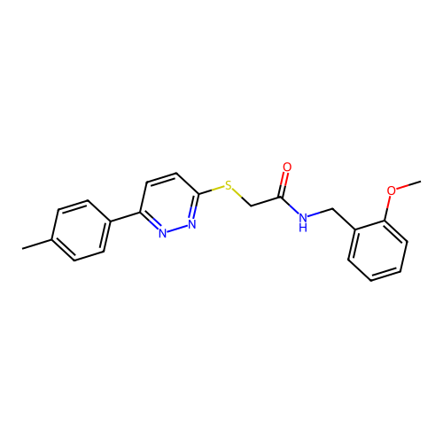 N-(2-methoxybenzyl)-2-((6-(p-tolyl)pyridazin-3-yl)thio)acetamide structure