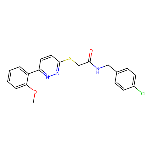 N-(4-chlorobenzyl)-2-((6-(2-methoxyphenyl)pyridazin-3-yl)thio)acetamide structure