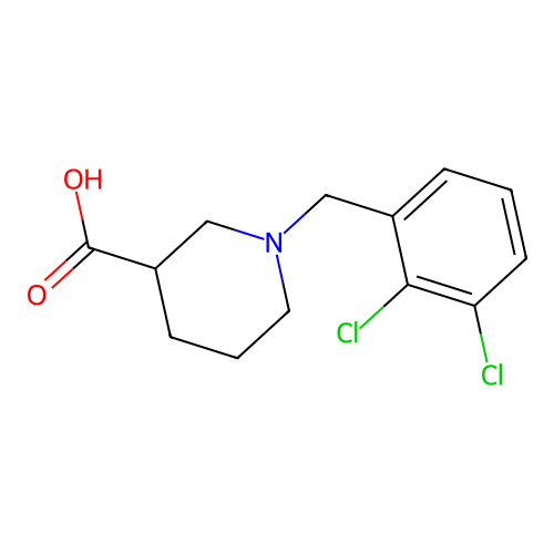 1-[(2,3-dichlorophenyl)methyl]piperidine-3-carboxylic Acid structure