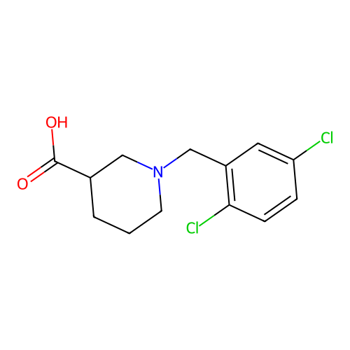 1-[(2,5-dichlorophenyl)methyl]piperidine-3-carboxylic Acid structure