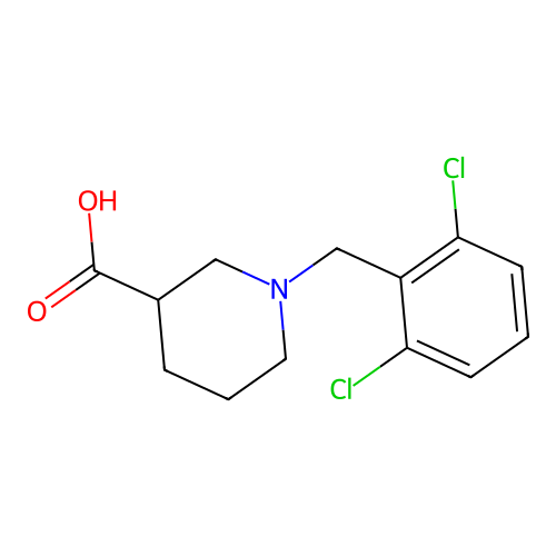1-(2,6-Dichlorobenzyl)piperidine-3-carboxylic acid structure