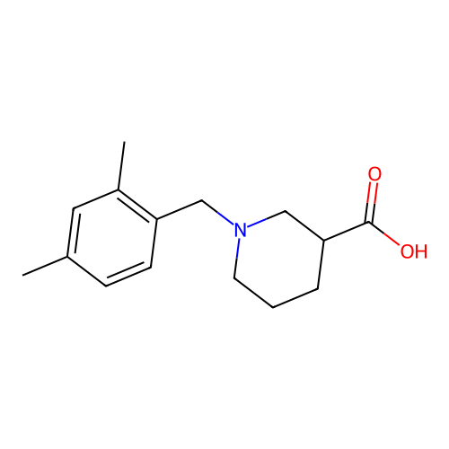 1-[(2,4-dimethylphenyl)methyl]piperidine-3-carboxylic Acid structure