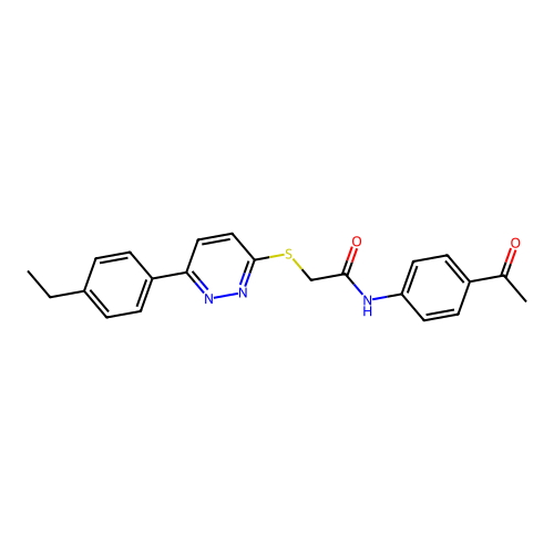 N-(4-acetylphenyl)-2-[6-(4-ethylphenyl)pyridazin-3-yl]sulfanylacetamide structure