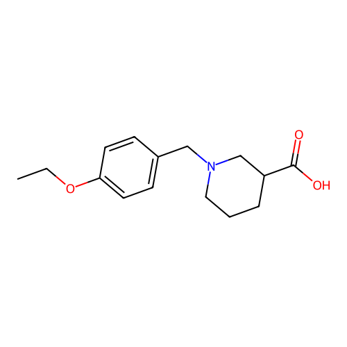 1-[(4-ethoxyphenyl)methyl]piperidine-3-carboxylic Acid structure