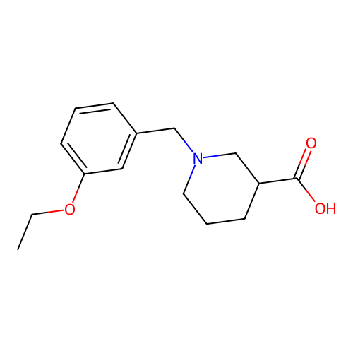 1-[(3-Ethoxyphenyl)methyl]piperidine-3-carboxylic acid structure