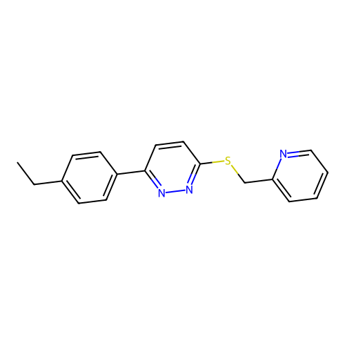 3-(4-Ethylphenyl)-6-(pyridin-2-ylmethylsulfanyl)pyridazine structure