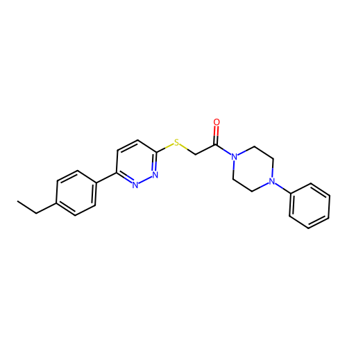 2-[6-(4-Ethylphenyl)pyridazin-3-yl]sulfanyl-1-(4-phenylpiperazin-1-yl)ethanone structure