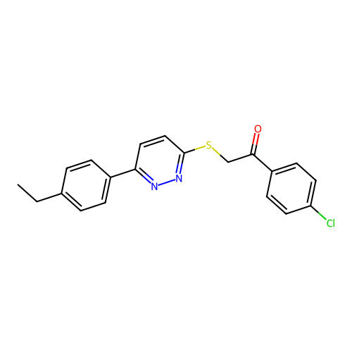 1-(4-Chlorophenyl)-2-[6-(4-ethylphenyl)pyridazin-3-yl]sulfanylethanone structure