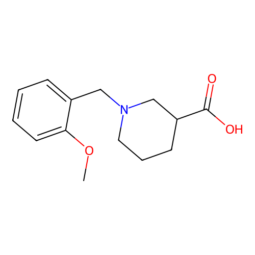 1-[(2-methoxyphenyl)methyl]piperidine-3-carboxylic Acid structure