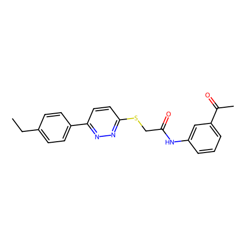 N-(3-acetylphenyl)-2-[6-(4-ethylphenyl)pyridazin-3-yl]sulfanylacetamide structure