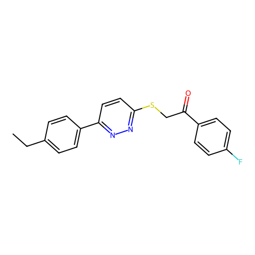 2-[6-(4-Ethylphenyl)pyridazin-3-yl]sulfanyl-1-(4-fluorophenyl)ethanone structure