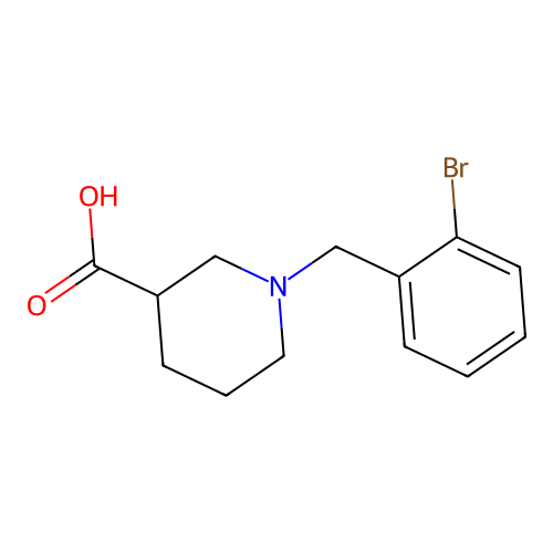 1-[(2-bromophenyl)methyl]piperidine-3-carboxylic Acid structure