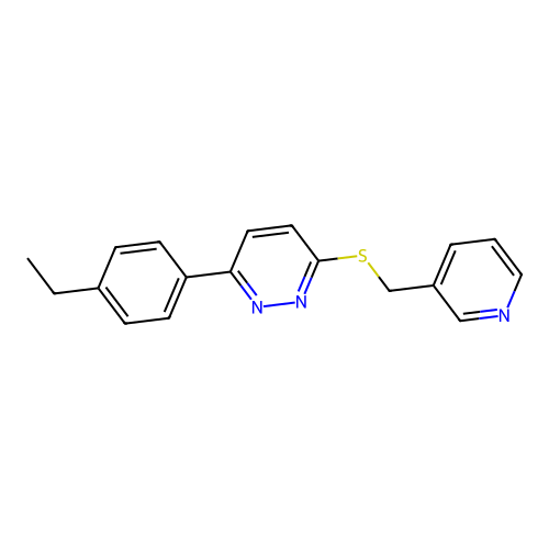 3-(4-Ethylphenyl)-6-((pyridin-3-ylmethyl)thio)pyridazine structure