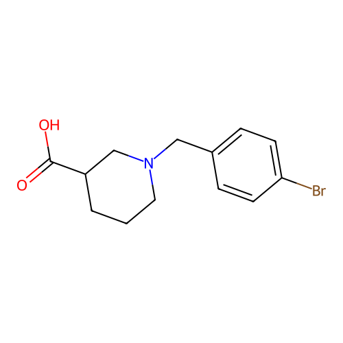 1-[(4-bromophenyl)methyl]piperidine-3-carboxylic Acid structure