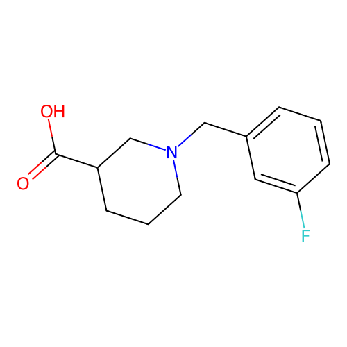 1-(3-Fluorobenzyl)piperidine-3-carboxylic acid structure