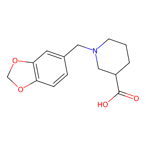 1-(1,3-Benzodioxol-5-ylmethyl)piperidine-3-carboxylic acid structure