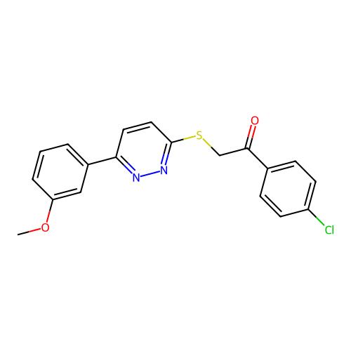 1-(4-Chlorophenyl)-2-[6-(3-methoxyphenyl)pyridazin-3-yl]sulfanylethanone structure