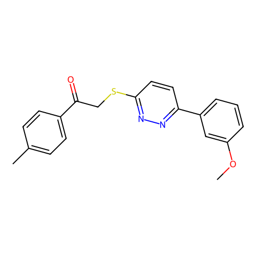 2-((6-(3-Methoxyphenyl)pyridazin-3-yl)thio)-1-(p-tolyl)ethanone structure