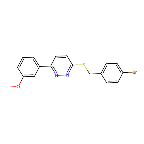 3-((4-Bromobenzyl)thio)-6-(3-methoxyphenyl)pyridazine structure