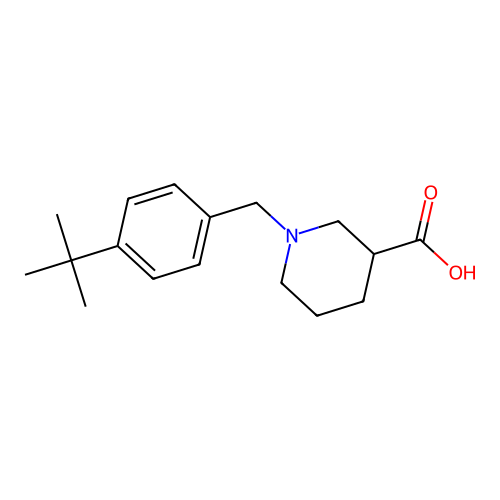 1-[(4-tert-butylphenyl)methyl]piperidine-3-carboxylic Acid structure