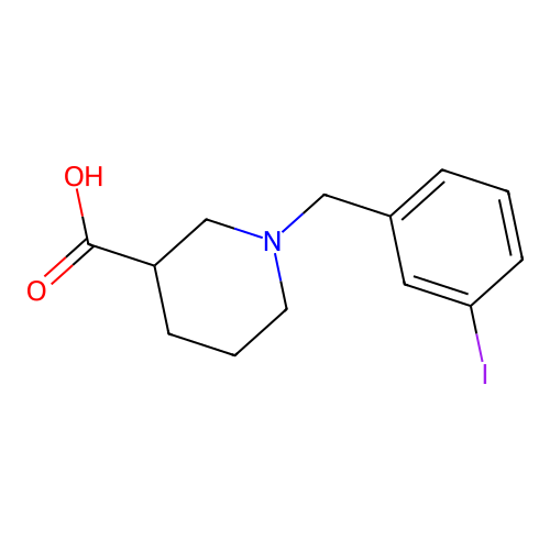 1-[(3-Iodophenyl)methyl]piperidine-3-carboxylic acid structure